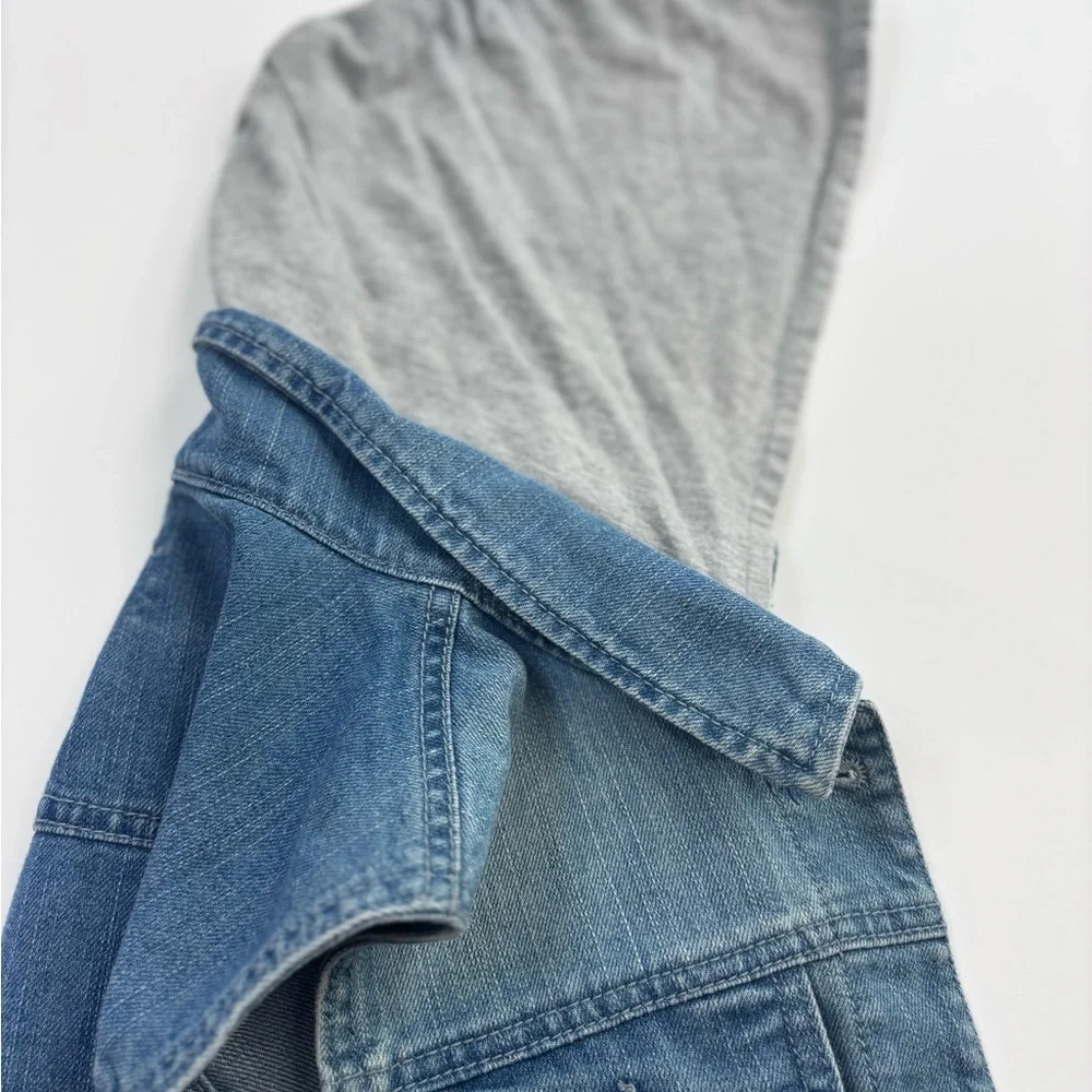 Girls 1989 Place Denim Jacket with Gray Hoodie 🌟 - Picture 3 of 9